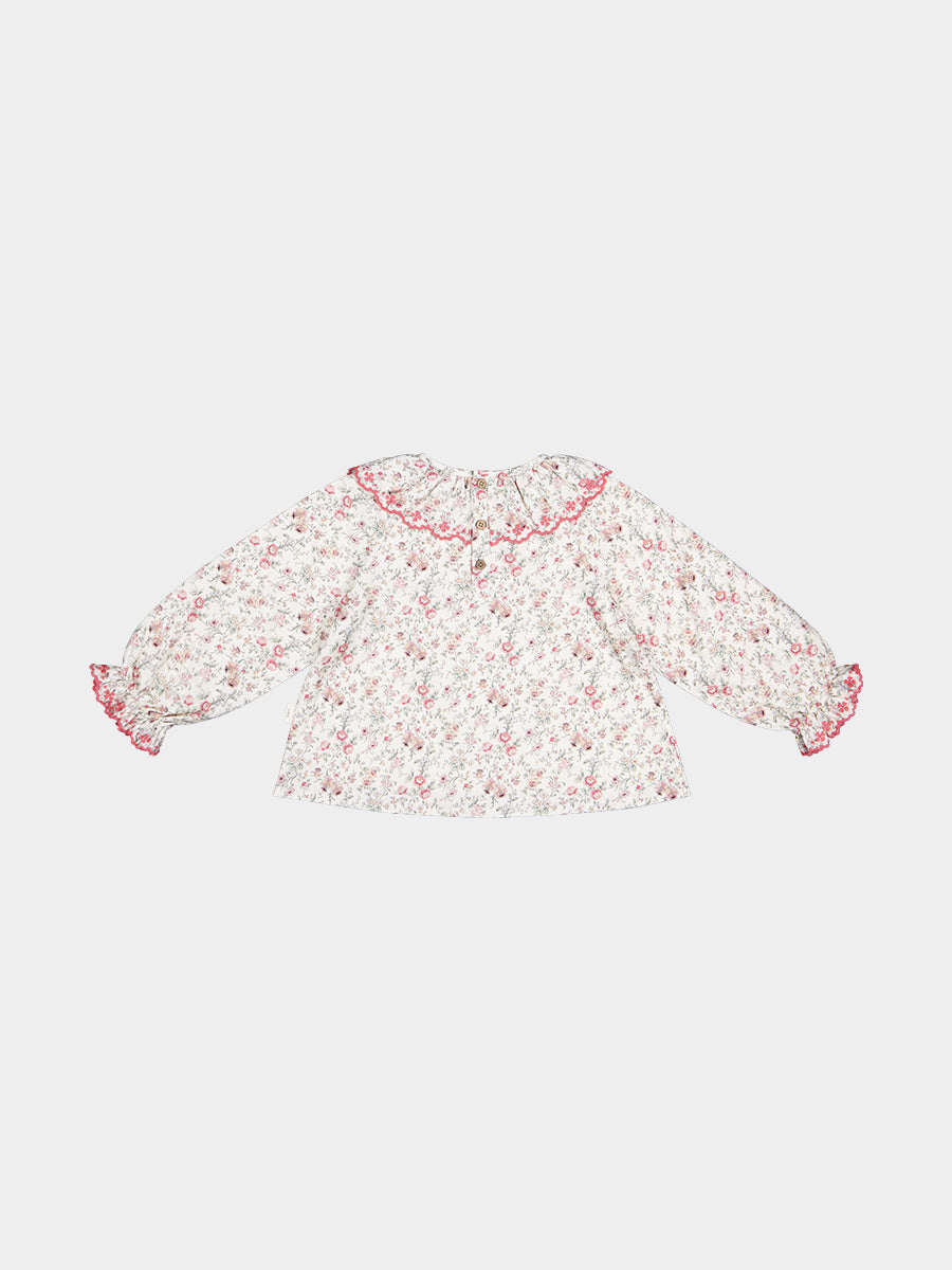 Liverpool Floral Shirt, Alpine Meadow, Beige – view 8