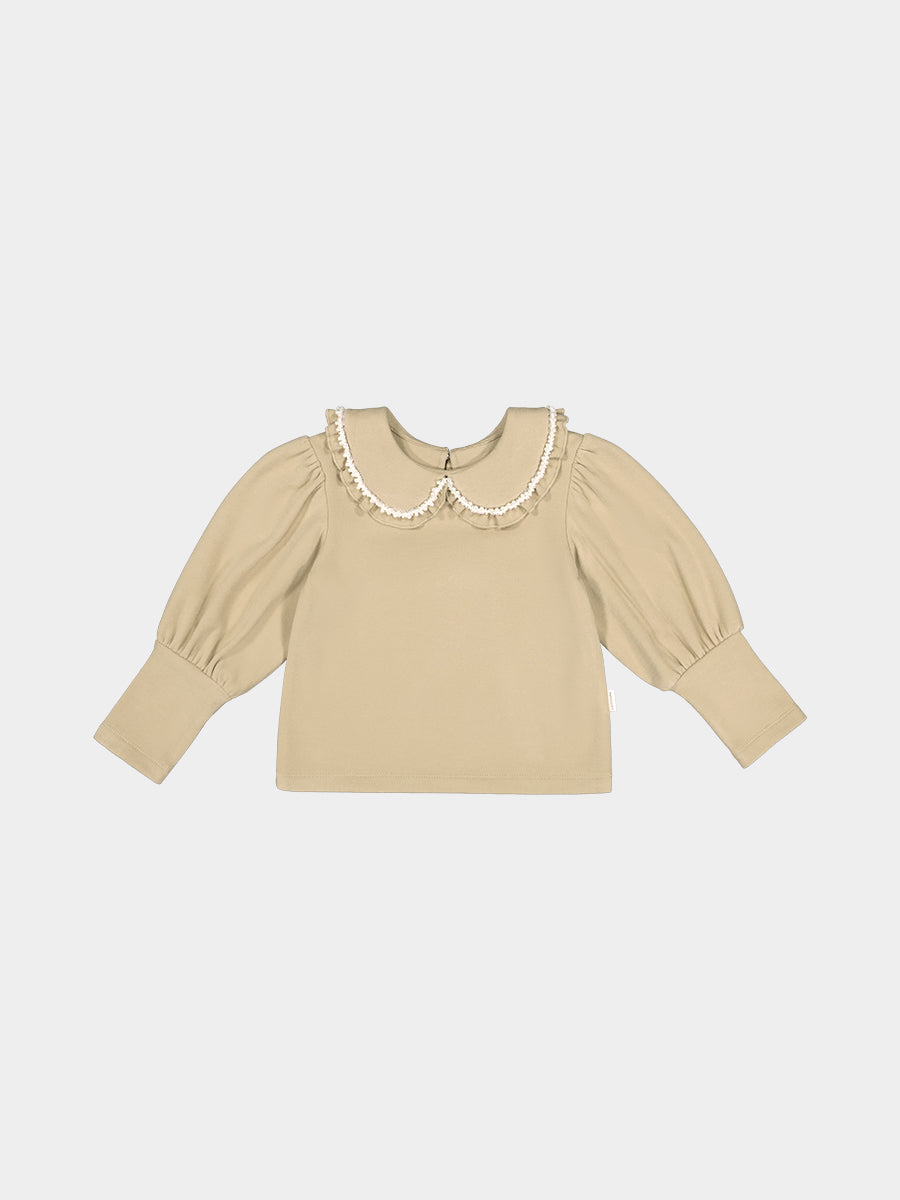 Vienna Pearl Top, Khaki – view 2